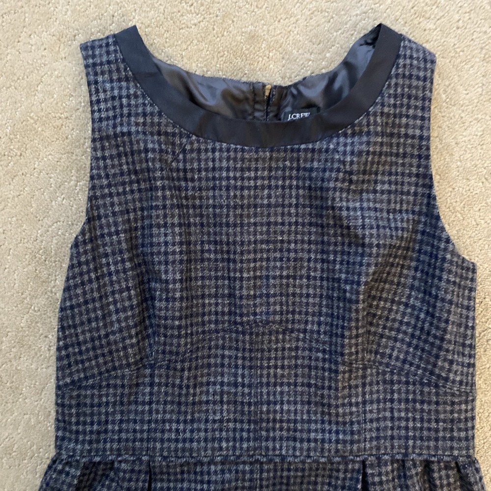 J. CREW 100% WOOL‎ SLEEVELESS PLEATED LINED ROMPER DRESS SIZE 10 - Picture 6 of 16